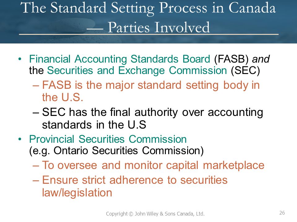 Fasb and the standard setting process